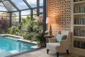 Aménager un coin lecture intérieur avec vue sur la piscine : inspirations et conseils