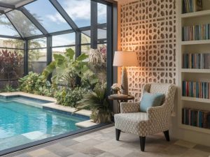Aménager un coin lecture intérieur avec vue sur la piscine : inspirations et conseils