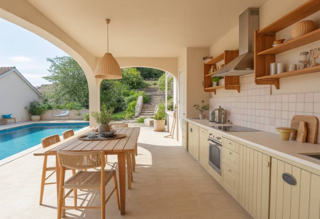 Aménager une cuisine d’été entre maison et piscine : conception, matériaux et astuces pratiques