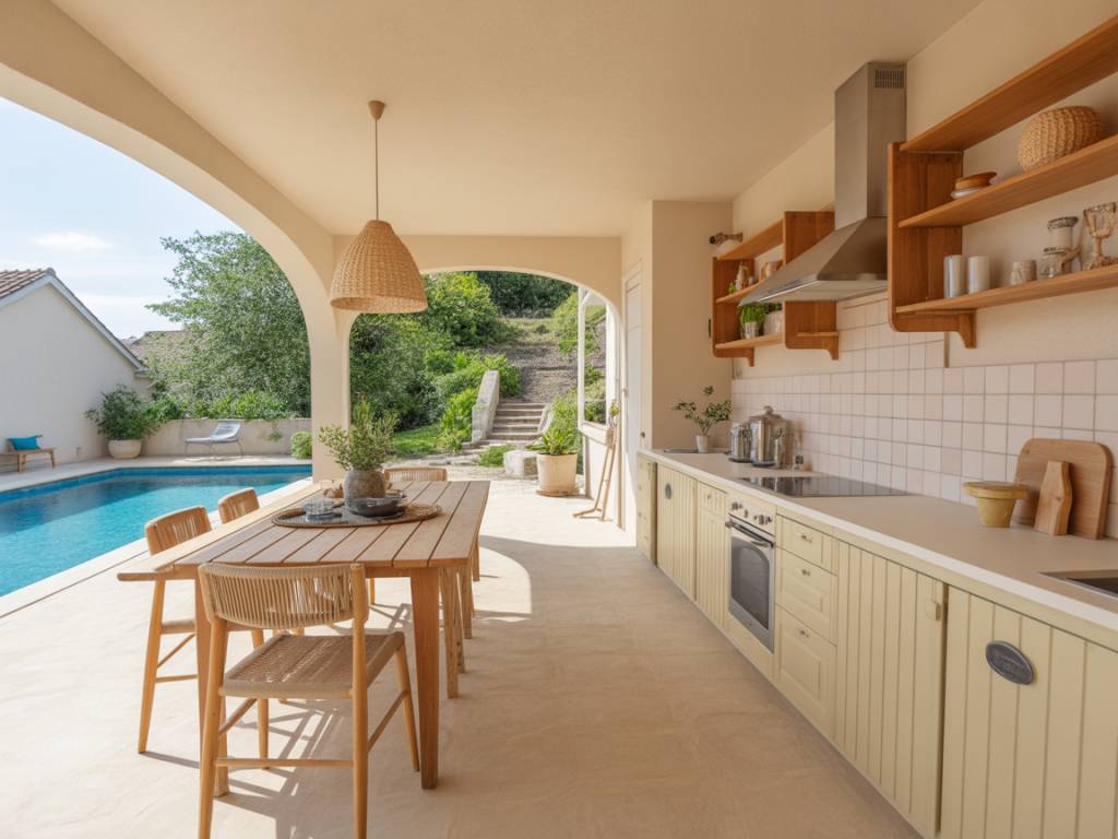 Aménager une cuisine d’été entre maison et piscine : conception, matériaux et astuces pratiques
