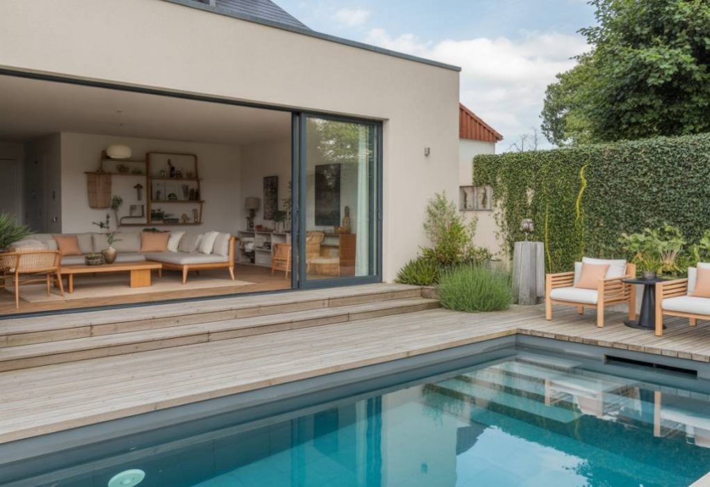 Aménager une continuité fluide entre salon, jardin et piscine : idées d’agencement et de matériaux
