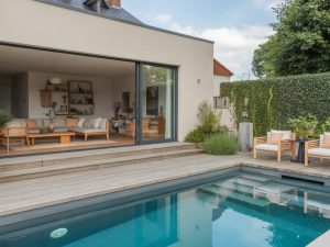 Aménager une continuité fluide entre salon, jardin et piscine : idées d’agencement et de matériaux